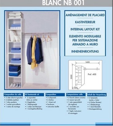 KIT AMÉNAGEMENT DE PLACARD SANS TIROIR