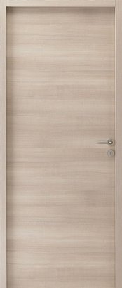 Porte ELIS à Recouvrement Alvéolaire -  Finie Usine Frêne naturel - Poussant Gauche - 204x73cm