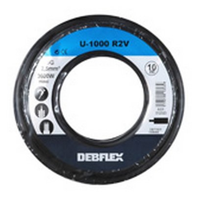 CABLE RIGIDE U1000 R2V 3G2.5MM² NOIR-10M BOBINE