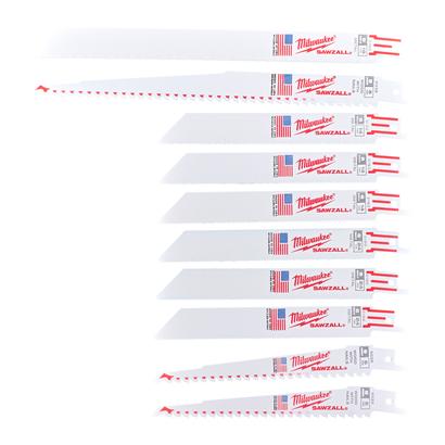 Coffret de 10 lames de scie sabre SAWZALL™ Blade – Milwaukee