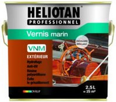 Vernis Marin Héliotan Professionnel VNM Brillant Naturel SOLVANT 2.5L