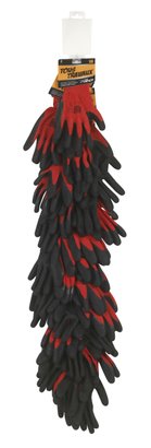 Cross de gants tous travaux 
 Rouge/Noir - T.8 - Sachet de 18 paires