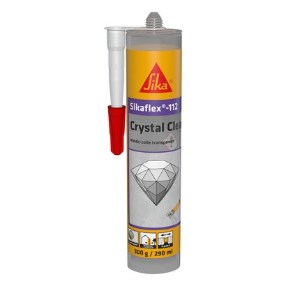 Mastic-colle Sikaflex 112 Crystal clear transparent 290ML 