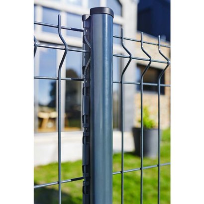 POTEAU A ENCOCHE AXOR PLUS + PLATINE SOUDEE GRIS 7016 HT 1M45