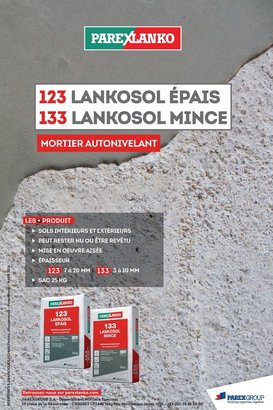 Mortier autonivelant 133 LANKOSOL MINCE 25KG