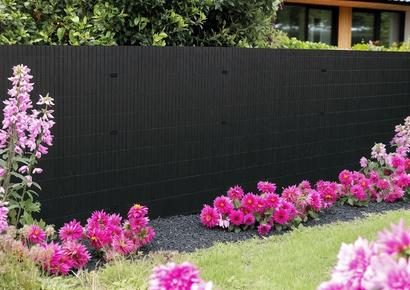 Canisse PVC double face, anti-UV, largeur lame 19 mm, anthracite - occultant 4/5 - 1,5 x 3 m