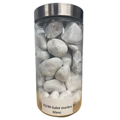 Galet marbre blanc 25/40 
