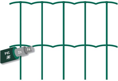 Grillage Soudé EUROPLAST Ht 1,20 m Vert - Maille 100 x 50 mm - Fil 2,2 mm - Rouleau 25 ml