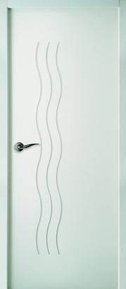 Bloc-porte Fin de chantier CASCADE à Recouvrement - Postformé Ame Alvéolaire - Huisserie EVO+ 50-72mm - Serrure PDDT - Poussant Gauche - 204x73cm - AXE 50MM