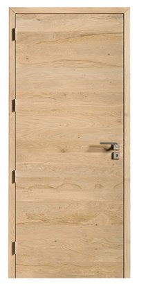 Bloc-porte MODULO Nature Epure à Chant Droit Ame Chêne dosse mat -  Huisserie KM1 fin de chantier Cloison 72mm - Serrure PDDT - Poussant Droit - 204x83cm
