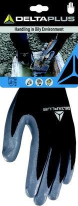 Gants DPVE712GR - Milieu Huileux - PE Nitrile - Noir/Gris - T.11