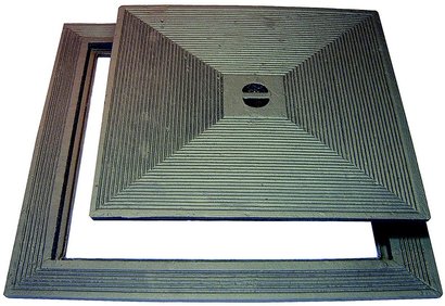 Châssis d'égout simple fond en fonte 60x60