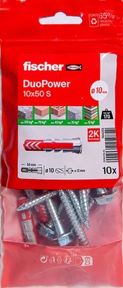 Cheville Duopower+ TF 10x50 S -10/sachet
