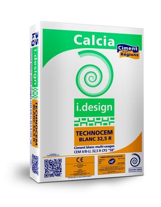 Ciment blanc i.design TECHNOCEM 32.5 R SB Sac 35kg