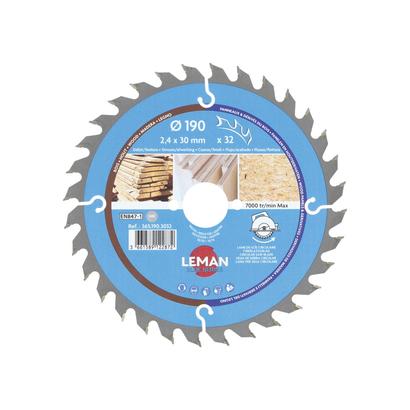 Lame scie circulaire bois Ø190 alésage 30 - Leman