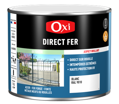 Peinture Direct Fer OXI - Vert Mousse Ral 6005 - Pot de 1,5L