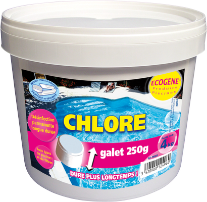 Galet chlore lent seau 4KG