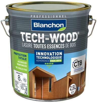 Lasure TECH WOOD - Incolore - Pot 2,5L