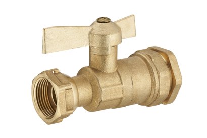 VANNE SPHERE COMPTEUR DROITE F 3/4-Ø25 POLYETHYLENE