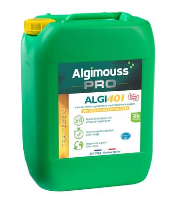 Traitement imperméabilisant ALGI 401 20L Algimouss toitures façades