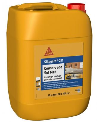 Hydrofuge Sikagard 211 Conservado Sol Mat, oléofuge pour sols 20L