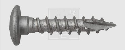 VIS POUR PIED DE POTEAU ACIER GALVANISE  8.0 X 40 mm - P/50