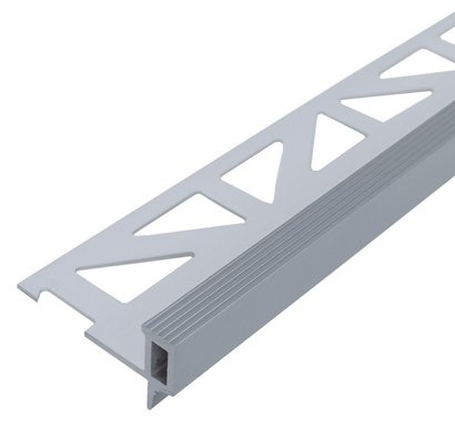 Profilé nez-de marche pour carrelage carré - SQUARESTEP -  Aluminium Argent anodisé -Longueur 250 cm - Ht 9 mm  - SQSAE 90/250