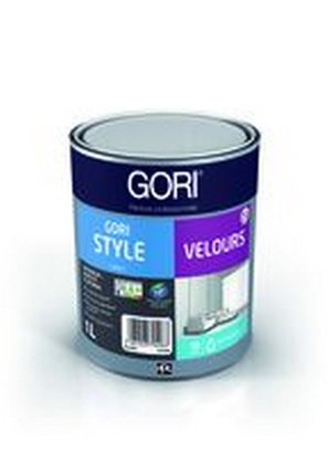 Peinture acrylique GORISTYLE Murs. plafonds et pièces sèches finition velouté blanc calibré 1L