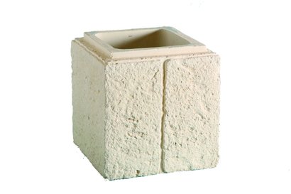 Elément de pilier RENAISSANCE L.47x l.47x Ht33cm - Coloris Ton Pierre