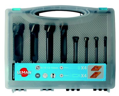 COFFRET 8 MECHES ACIER A FACONNER ET A BOUCHONNER D. 8.10.12.15