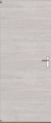 Porte réversible Alvéolaire RENOVE PORTE BILBAO Fin de chantier - Chêne Gris clair- Serrure PDDT  - 204x83cm