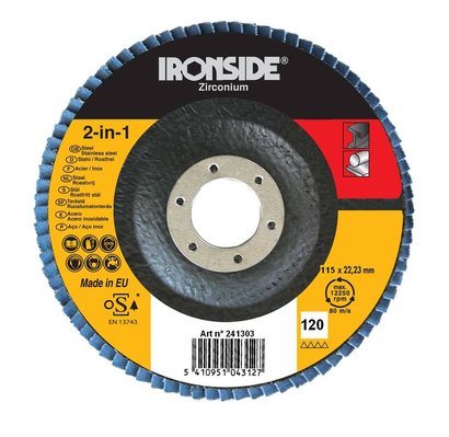 Disque à lamelle Ø125 Grain 120 - Ironside