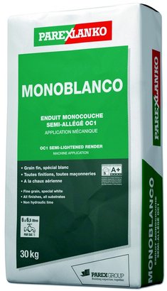 Enduit monocouches semi-allégés MONOBLANCO 30kg