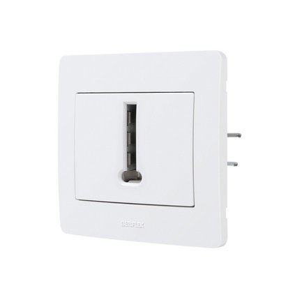 DIAM 2- PRISE TELEPHONE MONOBLOC APPAREILLAGE A ENCASTRER BLANC