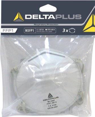  Demi-Masques M3FP1 - Jetables - Sachet de 3