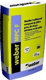 ENDUIT DE PAREMENT WEBER MPC F 2598 25KG