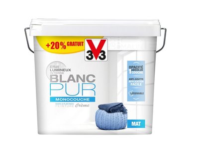 Peinture MONOCOUCHE CREME BLANC PUR MAT 6L peinture-monocouche-creme-blanc-pur-mat-6l