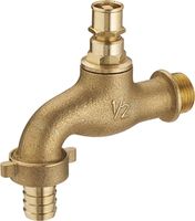 robinet tête cache entrée avec raccord au nez M.15x21 M.20x27 - diam. 15