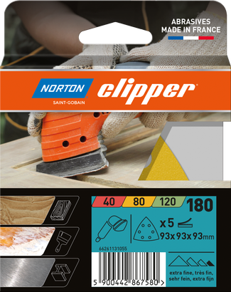 Delta abrasifs velcro 6 Trous G180 - Lot de 5