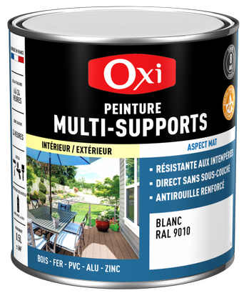 Peinture Multi Supports TOP3+ OXI - Anthracite Ral 7016 Mat - Pot de 0,5L