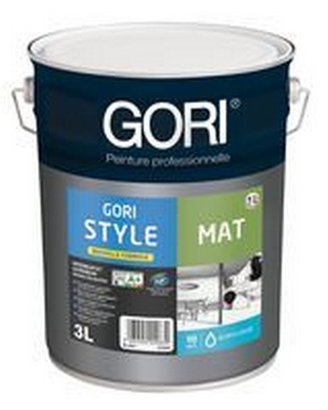 Peinture acrylique GORISTYLE Murs. plafonds et pièces sèches finition mat base 20 2.775L