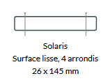Lame de terrasse MELEZE Naturel - Profil Solaris - 26x145mm L.4m