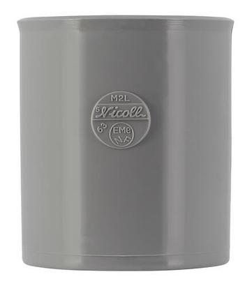 Manchon Ø 63MM femelle-femelle à coller gris en PVC - Nicoll