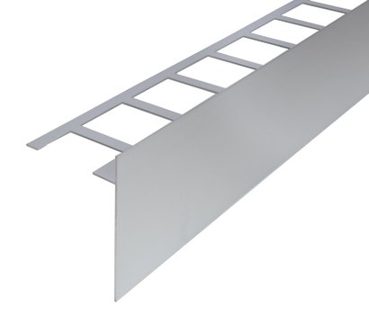 Profilé périphérique de terrasse pour pose de dalle sur plots - DURABAL BO - Longueur 300 cm - Ht 120 mm - Aluminium Gris anodisé - BOAE 20-100/300