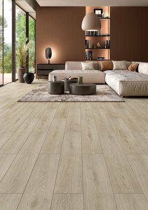 Sol stratifié CLIP400 - 905 Chêne Tilbourg - Ep 8mm, 1286x192, Water resist 100h CLIP 5G 