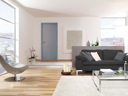 PORTE SEULE ALV LAQUE RAINURE 204X93ISOPLANE MORTAISE EMBALLE