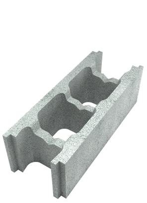 Bloc coffrant en béton - long. 50CM x haut. 20CM x ep. 25CM

