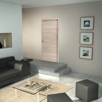 BLOC PORTE PULSION DÉCOR BOIS MODÈLE ELIS 2040 X 730 POUSSANT DROIT