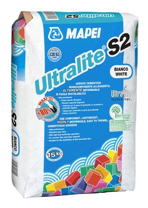 Mortier colle allégé amélioré - ULTRALITE S2 FLEX Blanc - Sac de 15kg