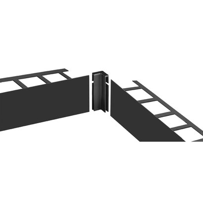 Profilé périphérique de terrasse pour pose de dalle sur plots  - DURABAL BO - Longueur 300 cm - Ht 80 mm - Aluminium Anthracite - BOAC 8016/300